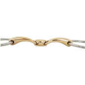 BR Mors de Filet Soft Contact Double Brisure Courbé 12mm
