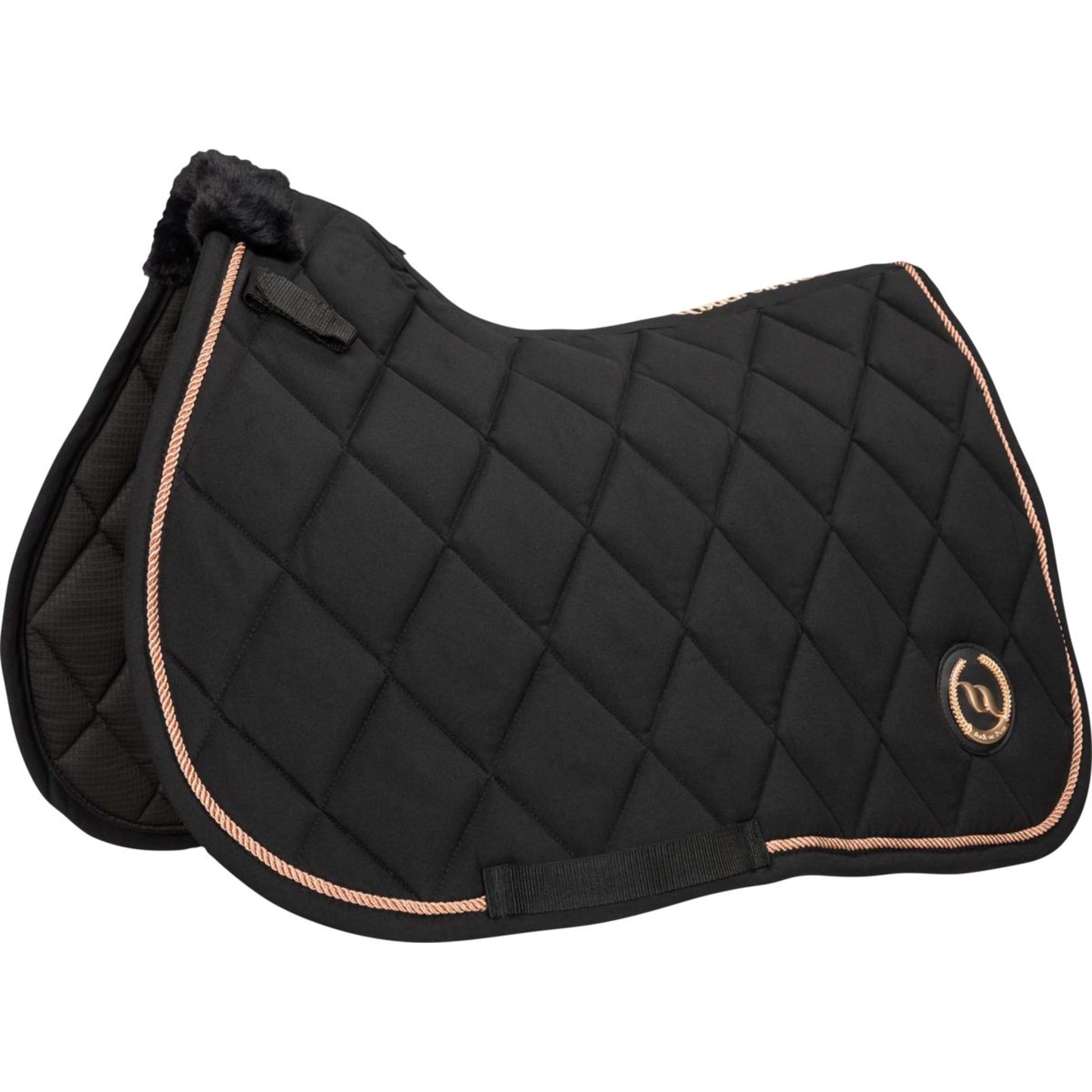 Back on Track Tapis de Selle Haze de Saut Noir/Or Rose Back on Track Tapis de Selle Haze de Saut Noir/Or Rose