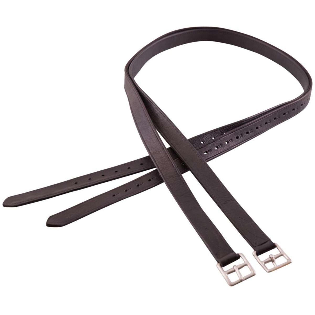 BR Étrivières Nylon et Boucles Acier Inoxydable Soft Noir/Argent