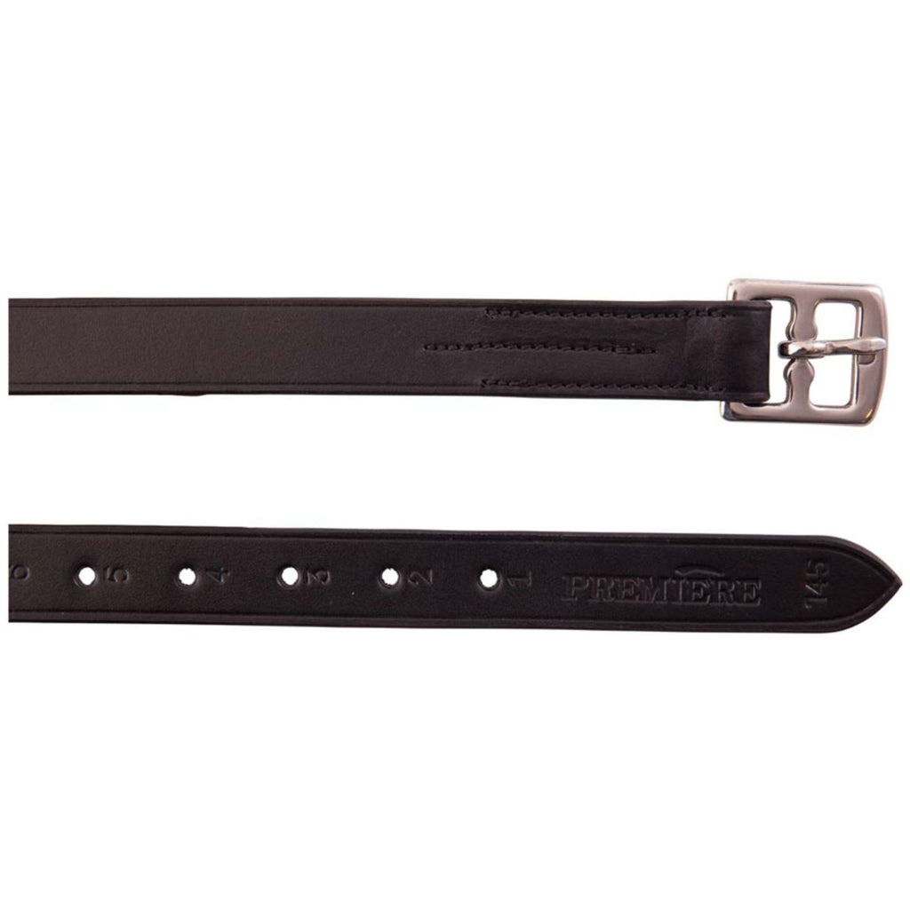 Premiere Étrivières Cuir Boucles Acier Inoxydable Noir