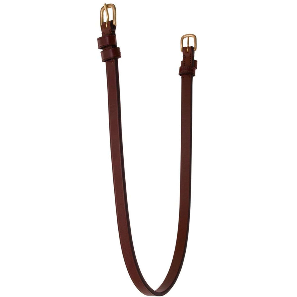 BR Sous-Gorge avec 2 Boucles rondes Tabac/cuivre