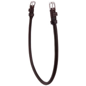 BR Sous-Gorge Rond Cousu avec 2 Boucles Rondes Marron/Argent