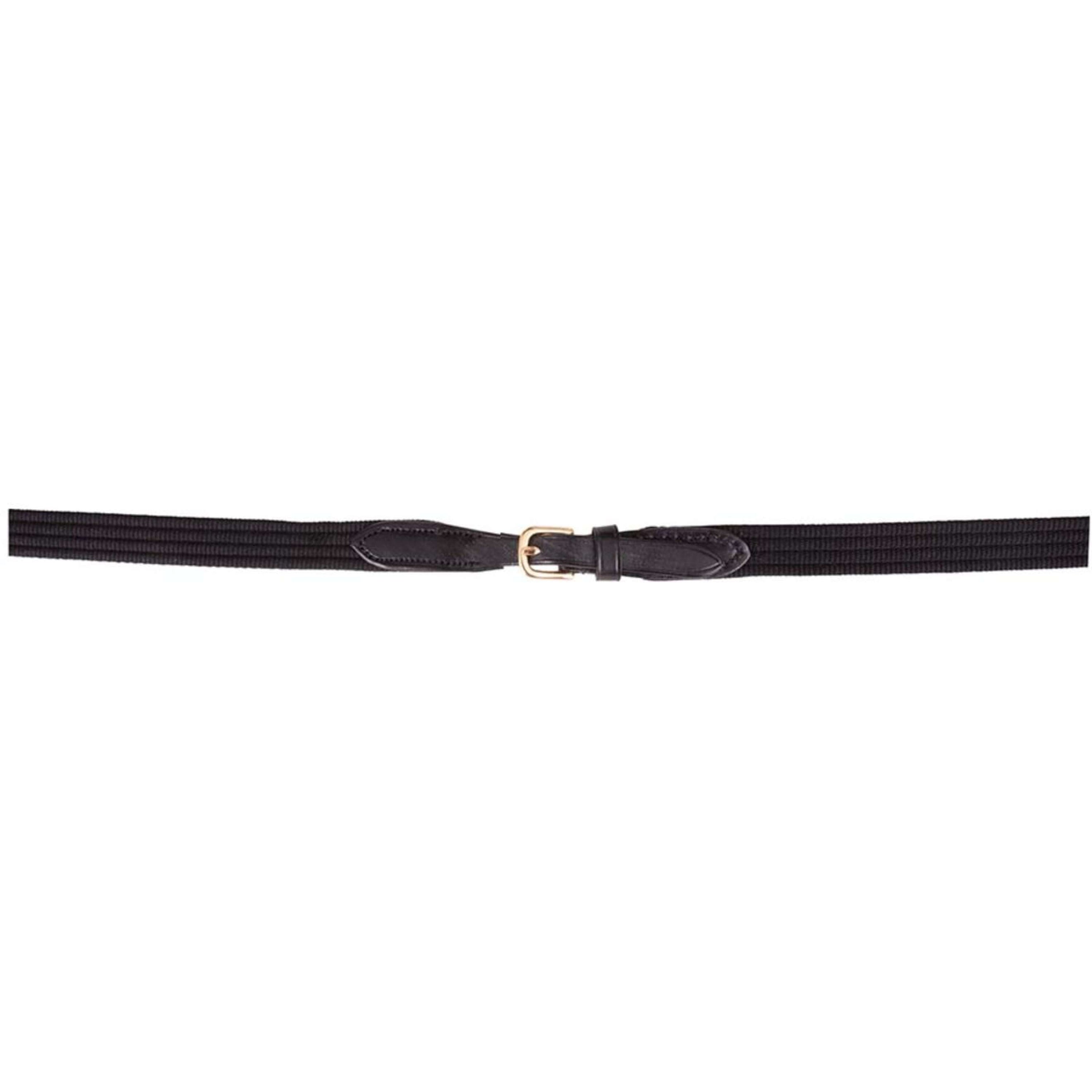 BR Rênes Linge 19mm Boucles Rondes Noir/Or