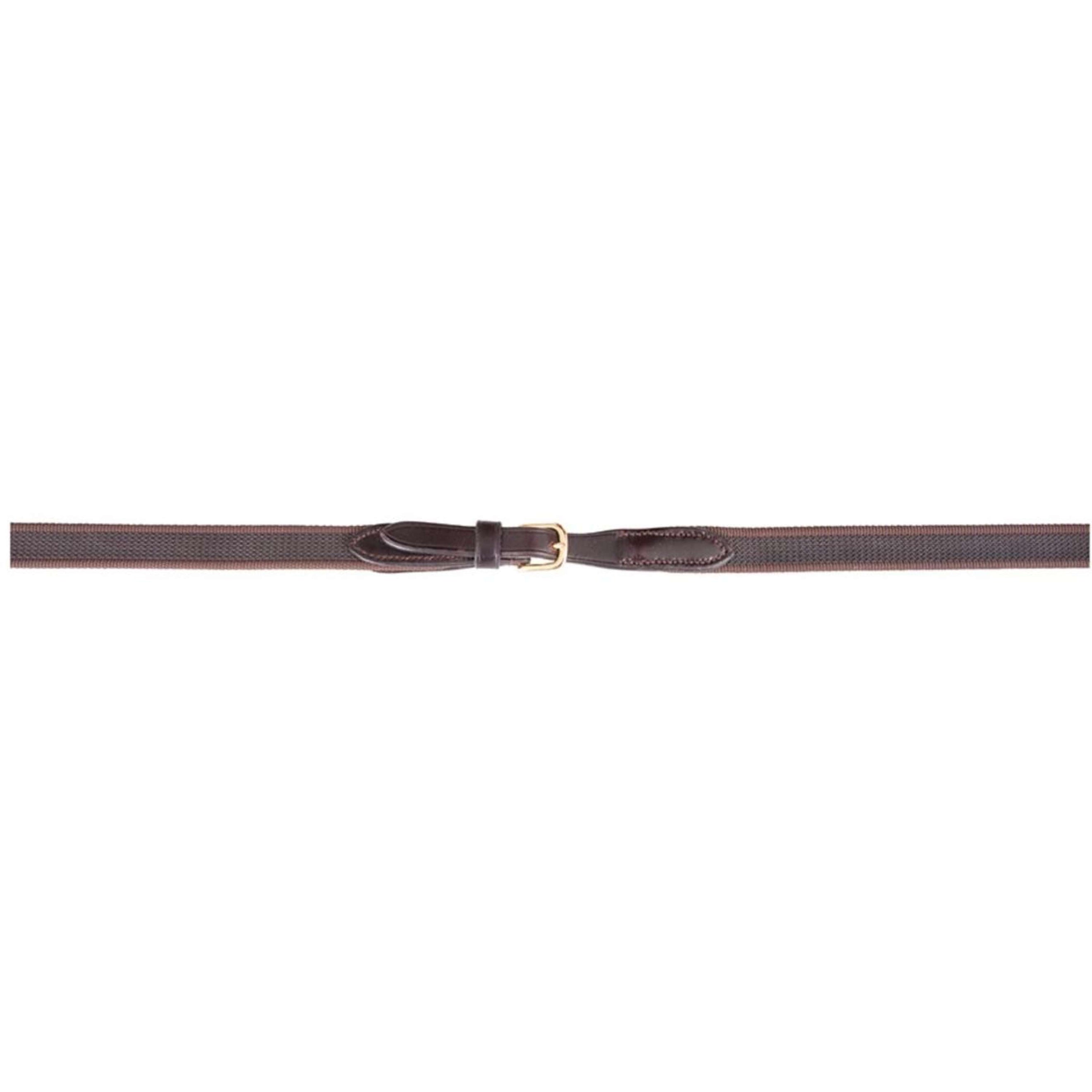 BR Rênes Linge 19mm Antidérapant Fermeture E Marron/or BR Rênes Linge 19mm Antidérapant Fermeture E Marron/or