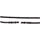 Premiere Rênes Linge 16mm avec Fermeture Boucle Noir