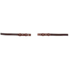 BR Rênes de Dressage Cuir/Caoutchouc Arrêts 16mm Oak/Silver