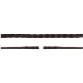 BR Rênes Hunter Tressé Fancy Marron/Argent