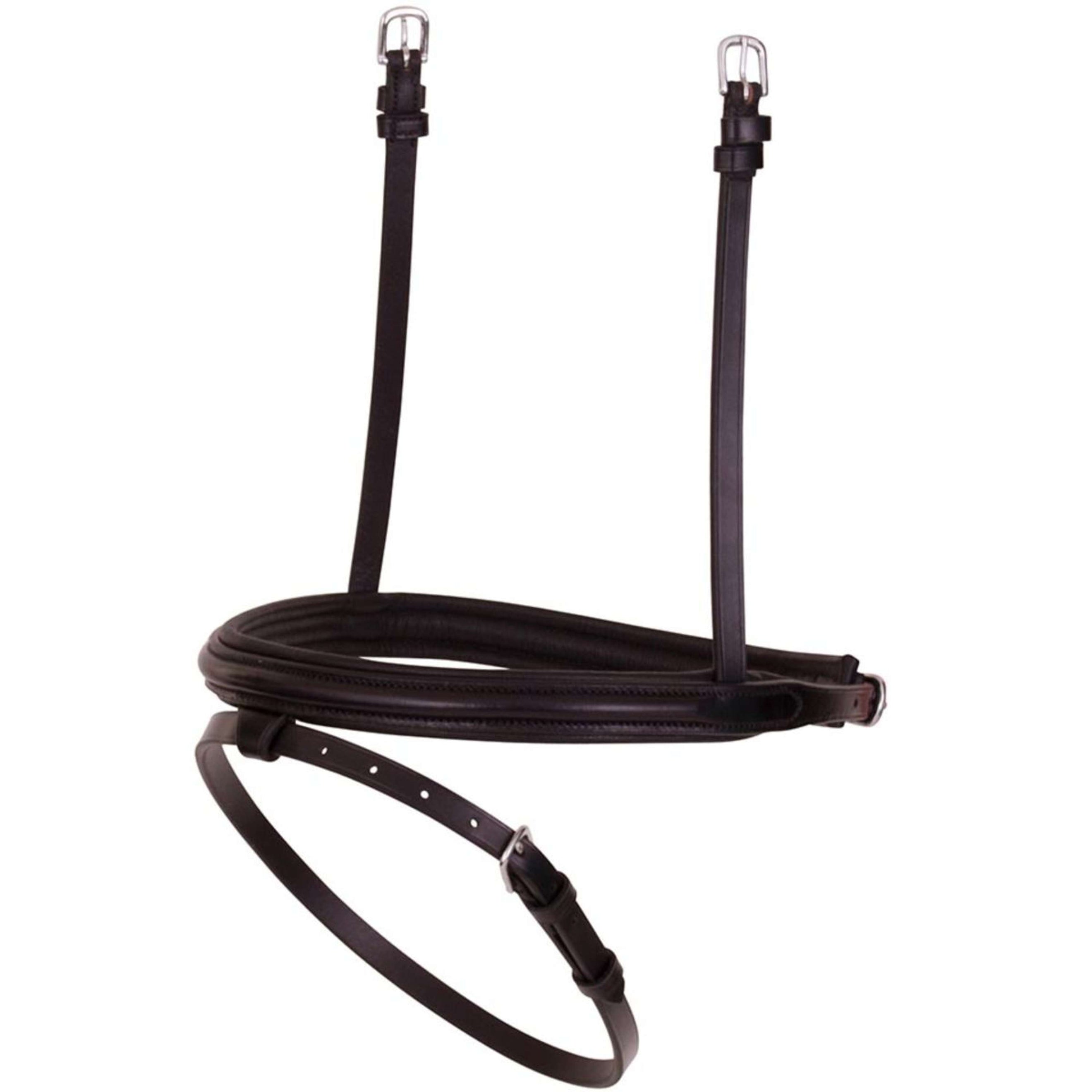 BR Muserolle Combi Étroit Rond Bombé Noir/Argent BR Muserolle Combi Étroit Rond Bombé Noir/Argent