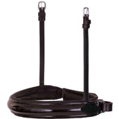 BR Muserolle Barre/Filet Vernis Large Rond Noir/Argent