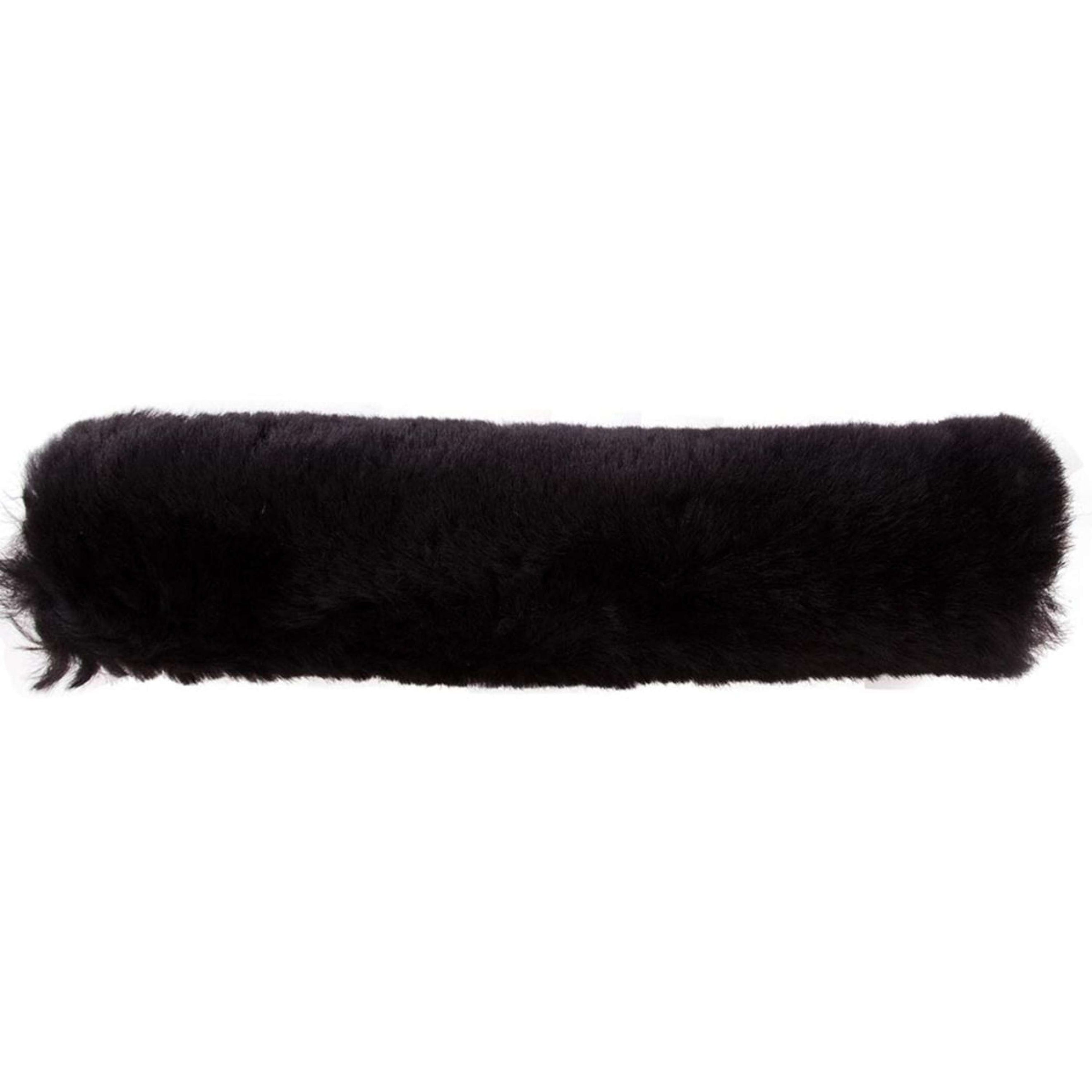 BR Fourreau Muserolle Peau de mouton avec Velcro Noir BR Fourreau Muserolle Peau de mouton avec Velcro Noir