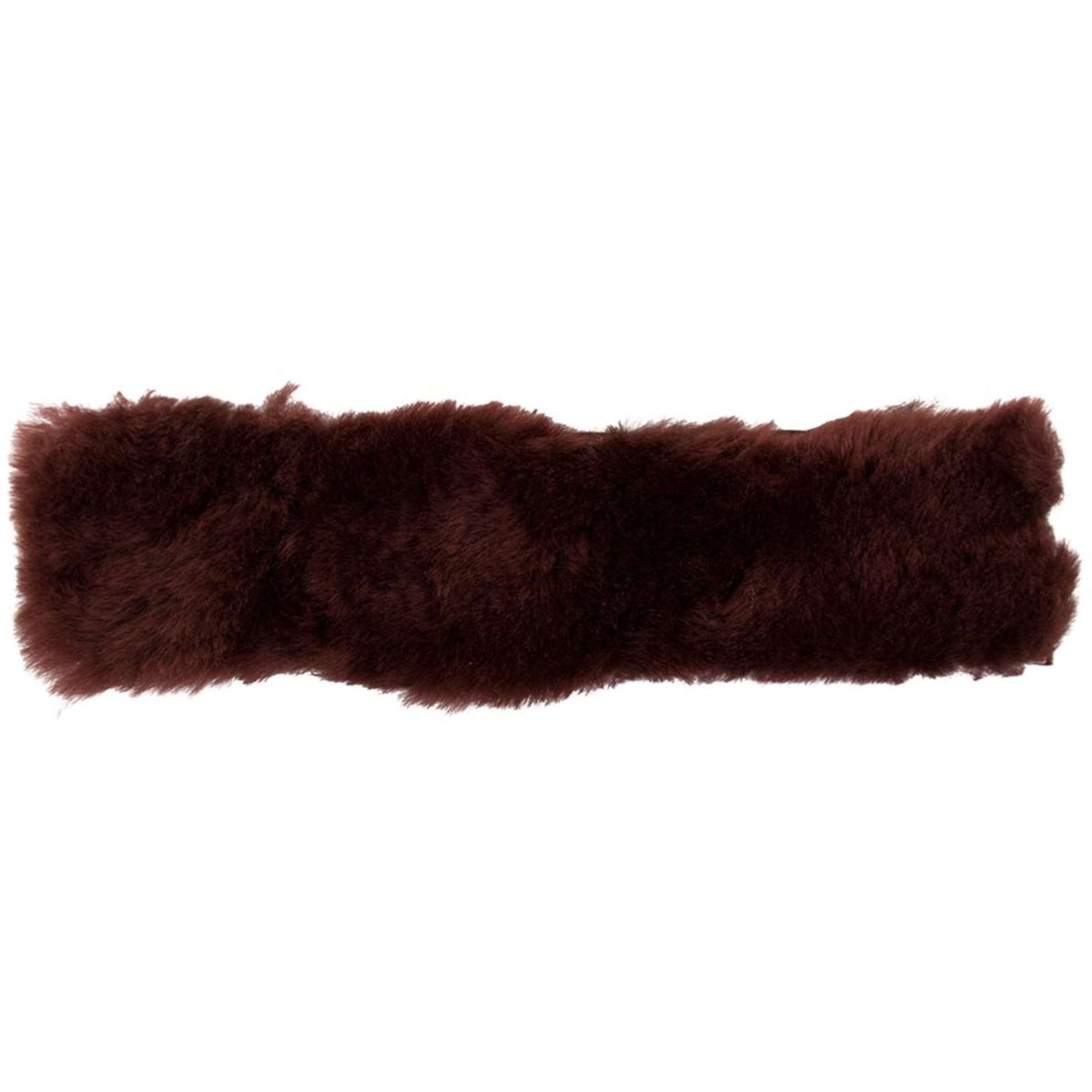 BR Fourreau Muserolle Peau de mouton 28cm Marron BR Fourreau Muserolle Peau de mouton 28cm Marron