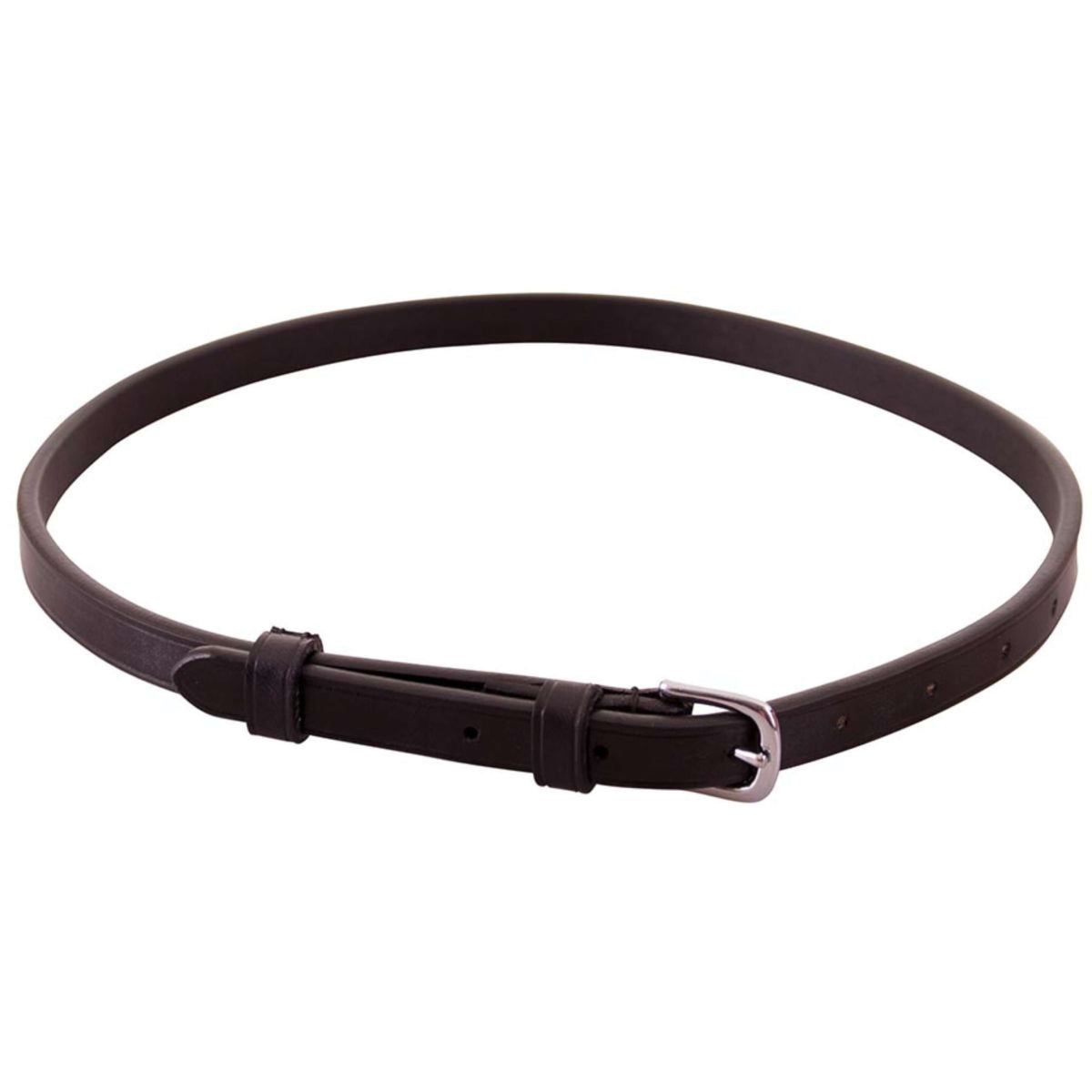 BR Lanière pour Muserolle avec Boucle Ronde Noir/Argent