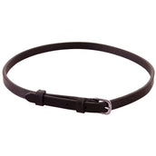BR Lanière pour Muserolle avec Boucle Ronde Noir/Argent