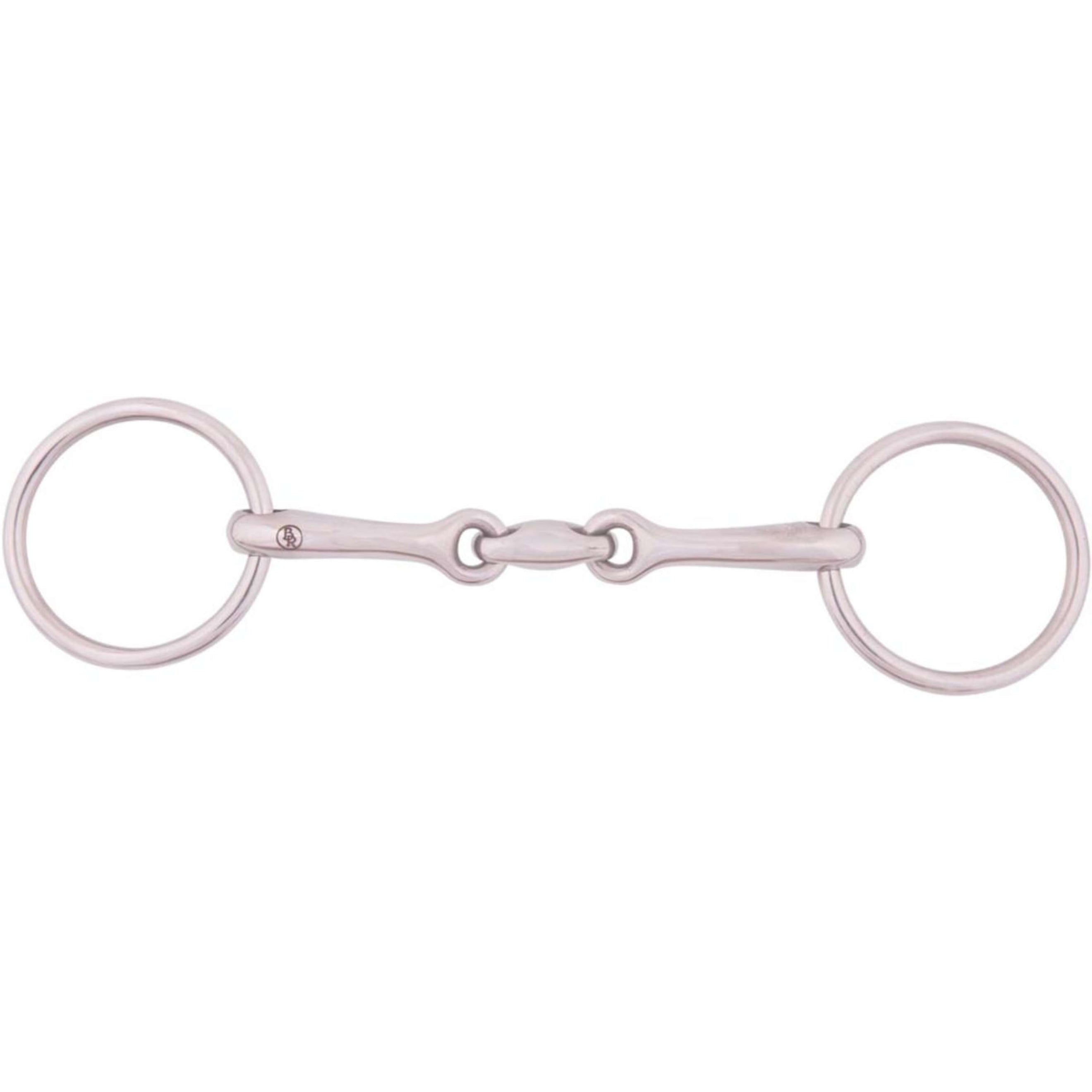 BR Mors de Filet Massif 13mm Double Brisure Acier Inoxydable BR Mors de Filet Massif 13mm Double Brisure Acier Inoxydable