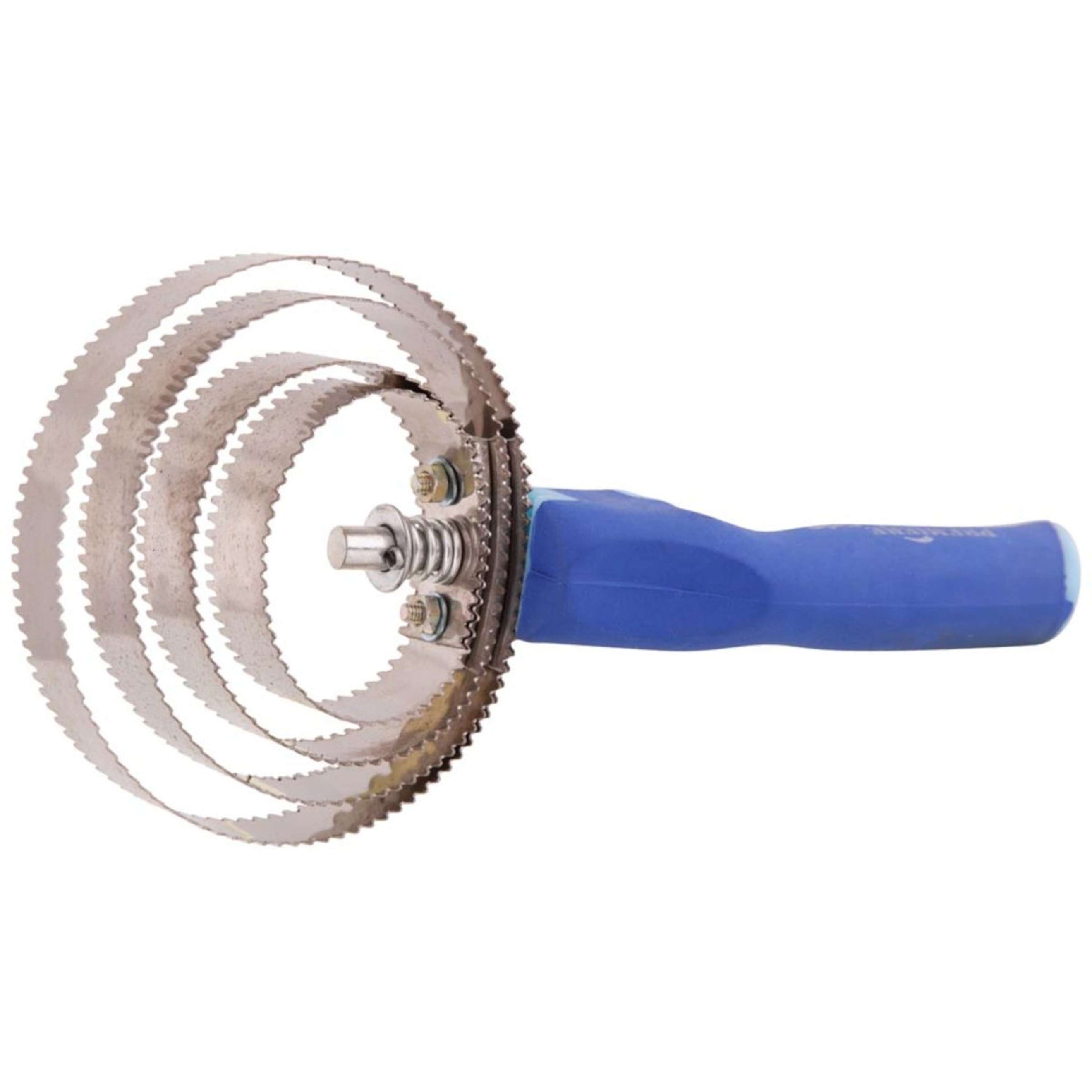 Premiere Etrille Soft Grip avec 4 Lames Acier Inoxydable Cobalt/Bleu clair Premiere Etrille Soft Grip avec 4 Lames Acier Inoxydable Cobalt/Bleu clair
