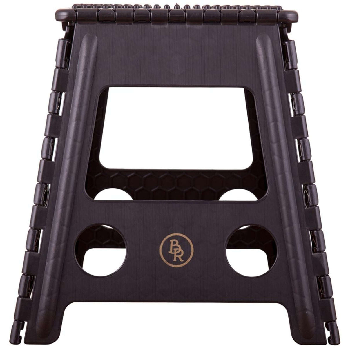 BR Tabouret/Marche-Pied Plastique Dépliable Noir