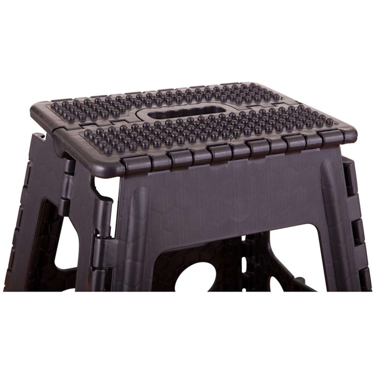 BR Tabouret/Marche-Pied Plastique Dépliable Noir