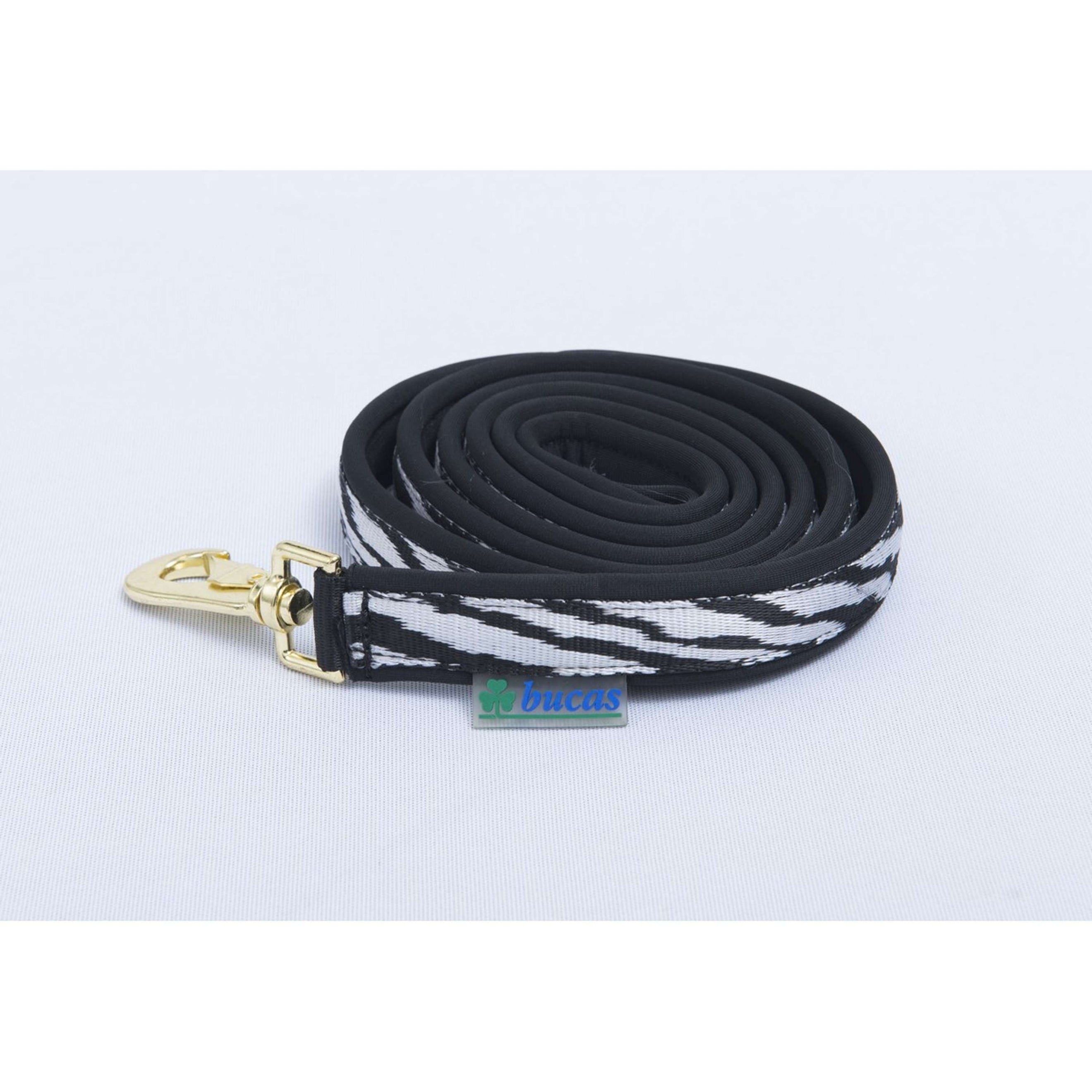 Bucas Lead Rein Dublin Padded Zebra Bucas Lead Rein Dublin Padded Zebra