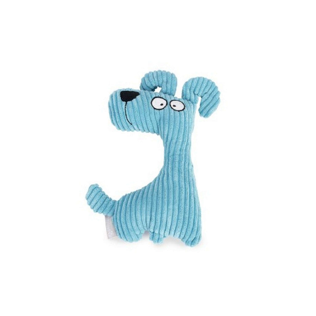 Beeztees Doudou Dog Luz Tissu Côtelé Bleu