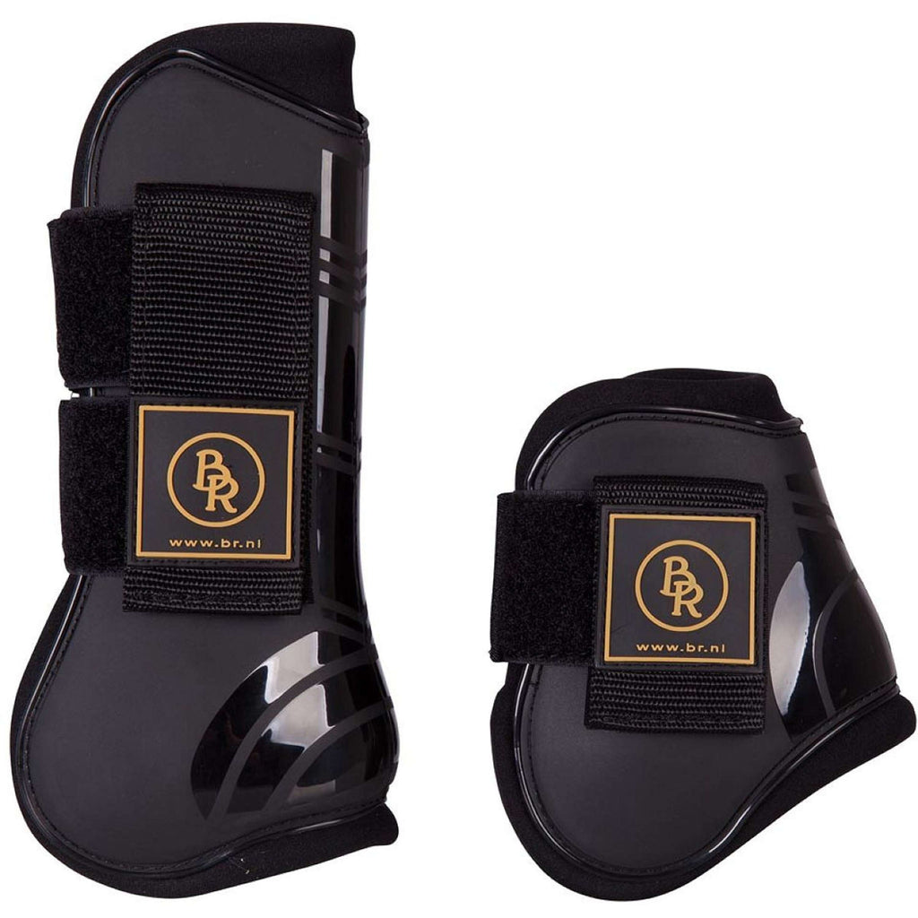 BR Ensemble tendons et coussinets de repassage Pro Tech Pu Néoprène Noir