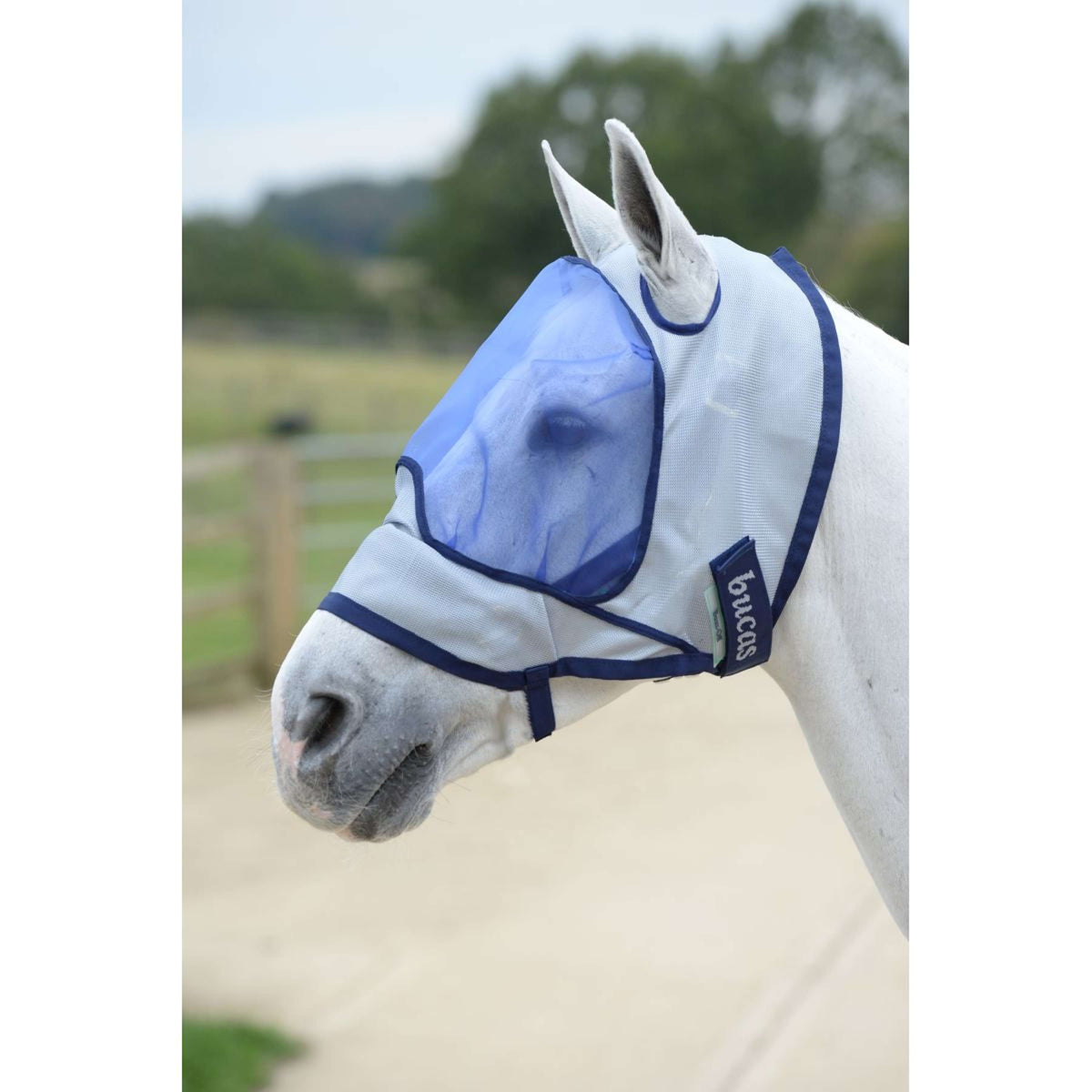Bucas Buzz-Off Masque Anti-Mouches Delux Bleu