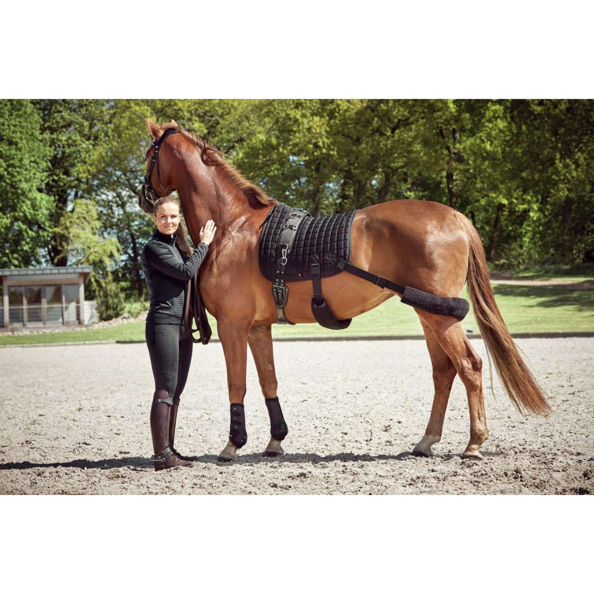Catago Tapis de Selle FIR-Tech avec Élastique Polyvalent Noir