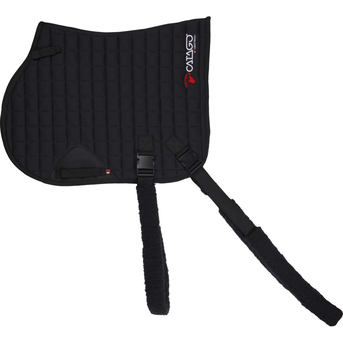 Catago Tapis de Selle FIR-Tech avec Élastique Polyvalent Noir
