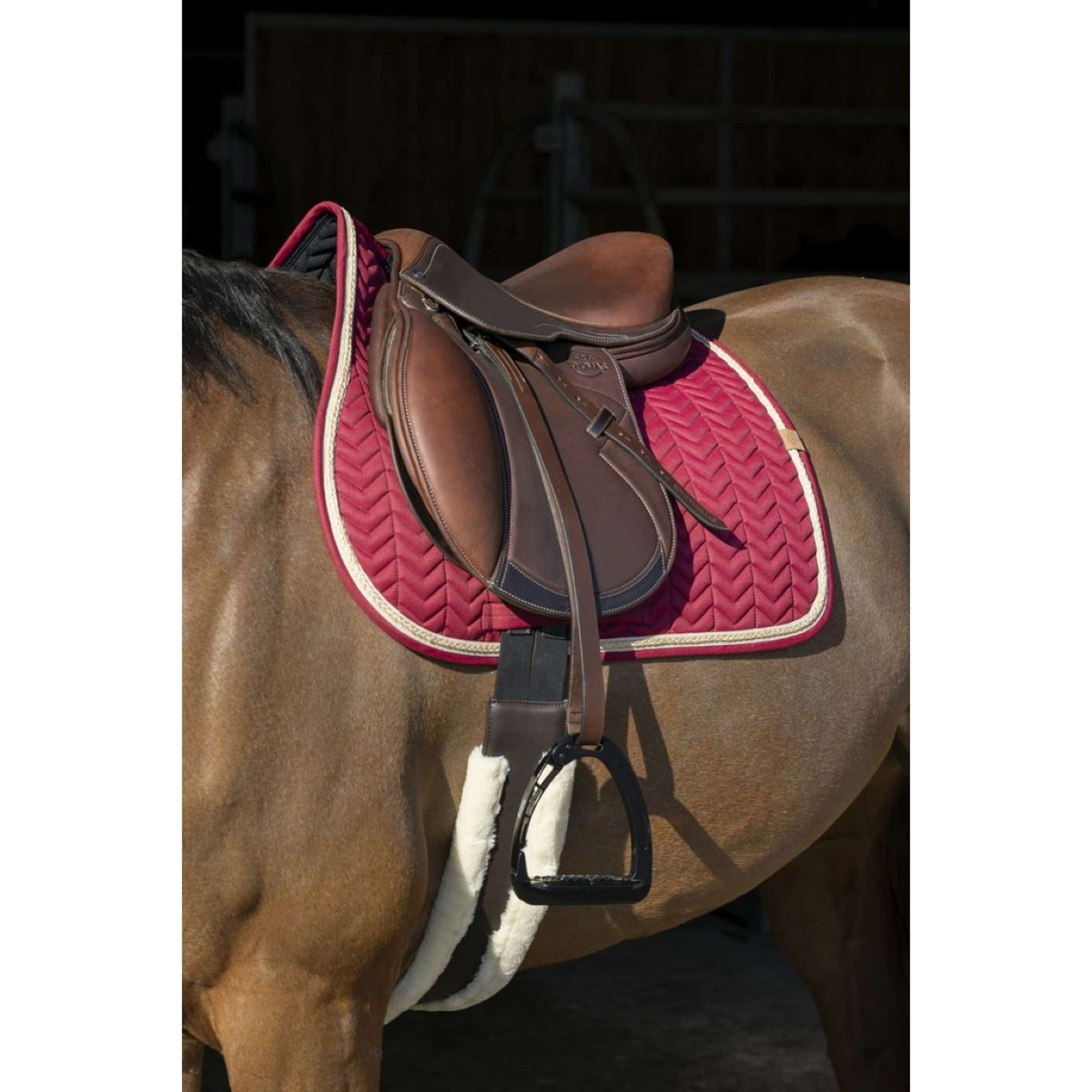 EQUITHÈME Tapis de Selle Softy Jumping Bordeaux EQUITHÈME Tapis de Selle Softy Jumping Bordeaux