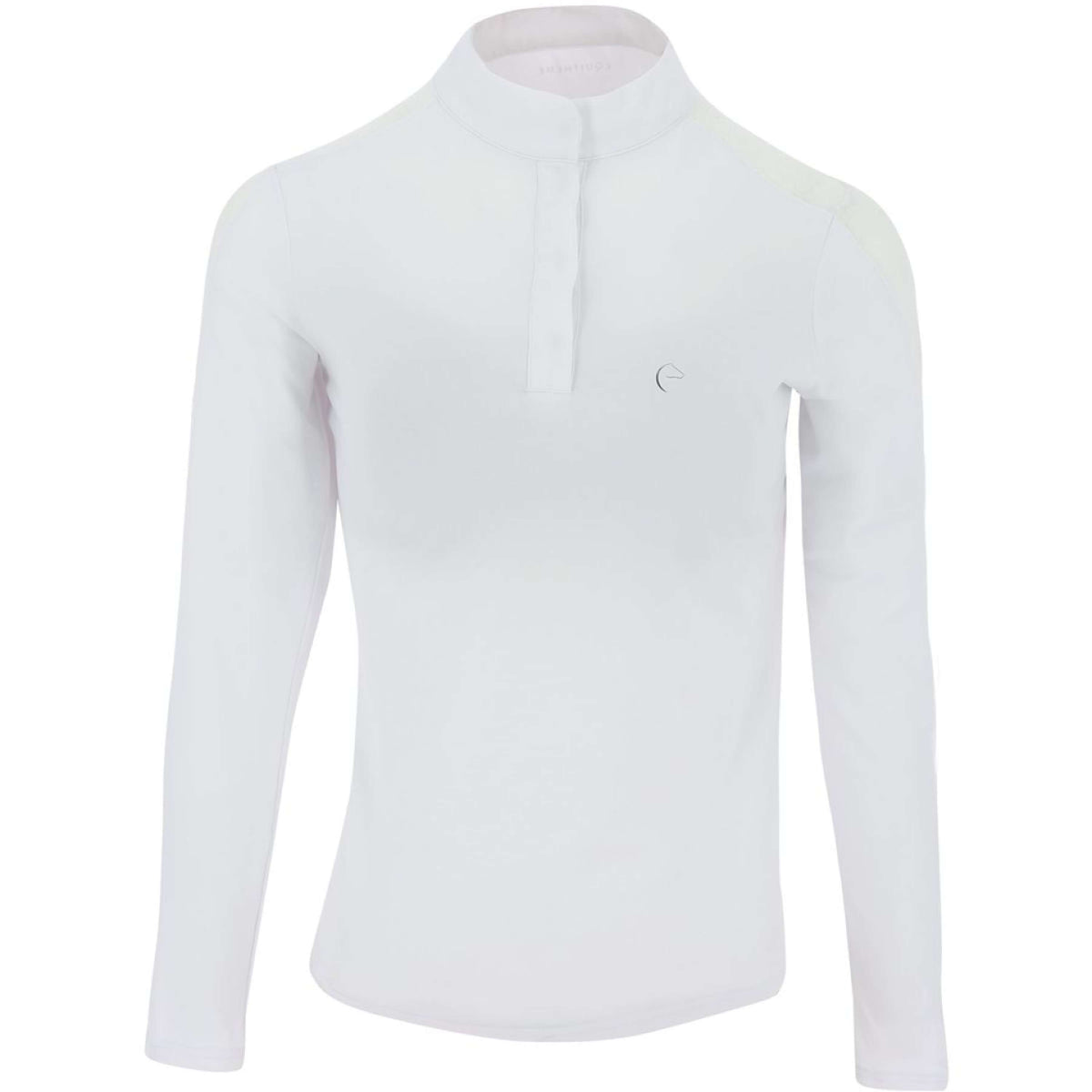 EQUITHÈME T-shirt de Concours Pekin Longues Manches Blanc