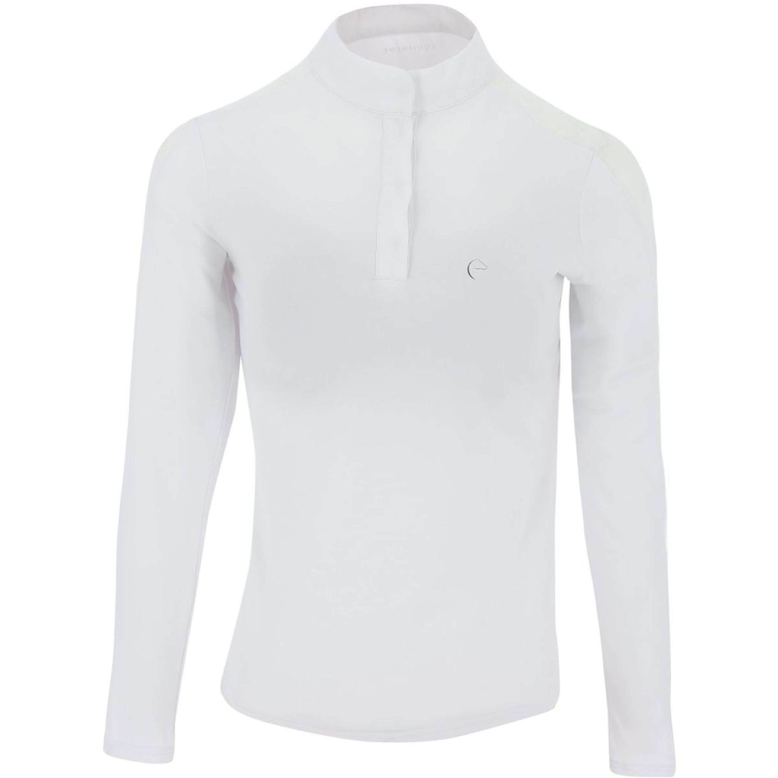 EQUITHÈME T-shirt de Concours Pekin Longues Manches Blanc
