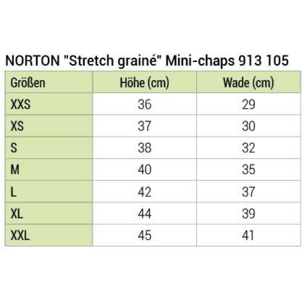 Norton Mini Chaps Stretch Grain Noir