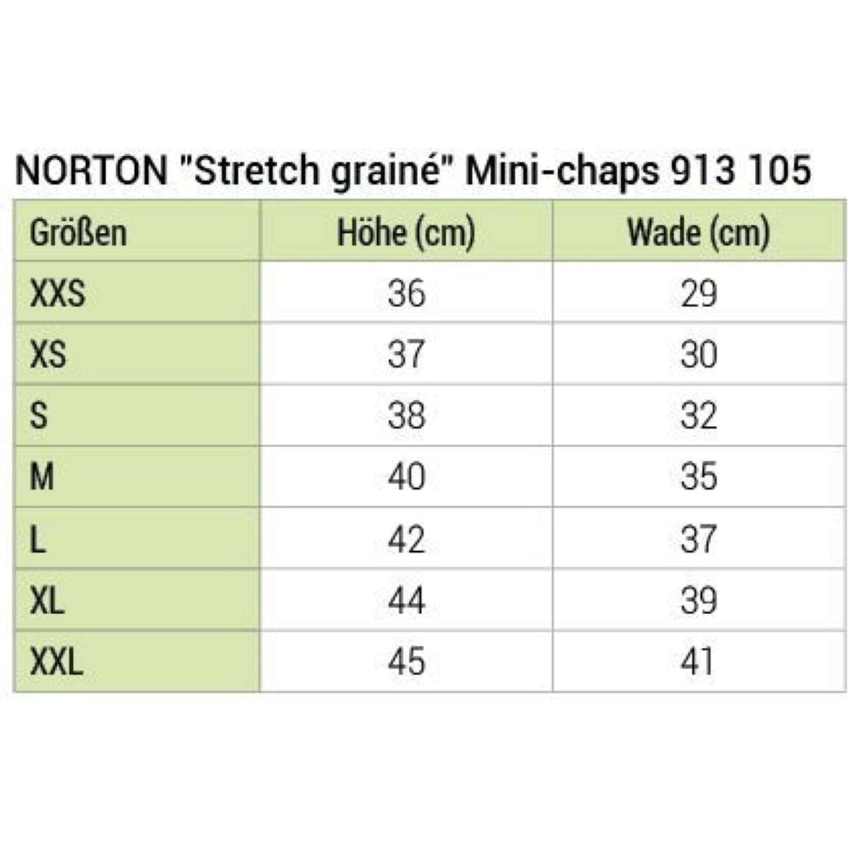 Norton Mini Chaps Stretch Grain Noir