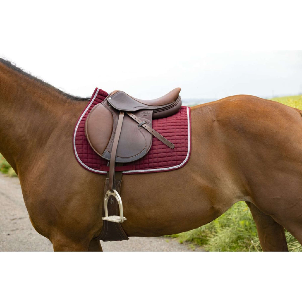 Riding World Tapis de Selle Girly Bordeaux