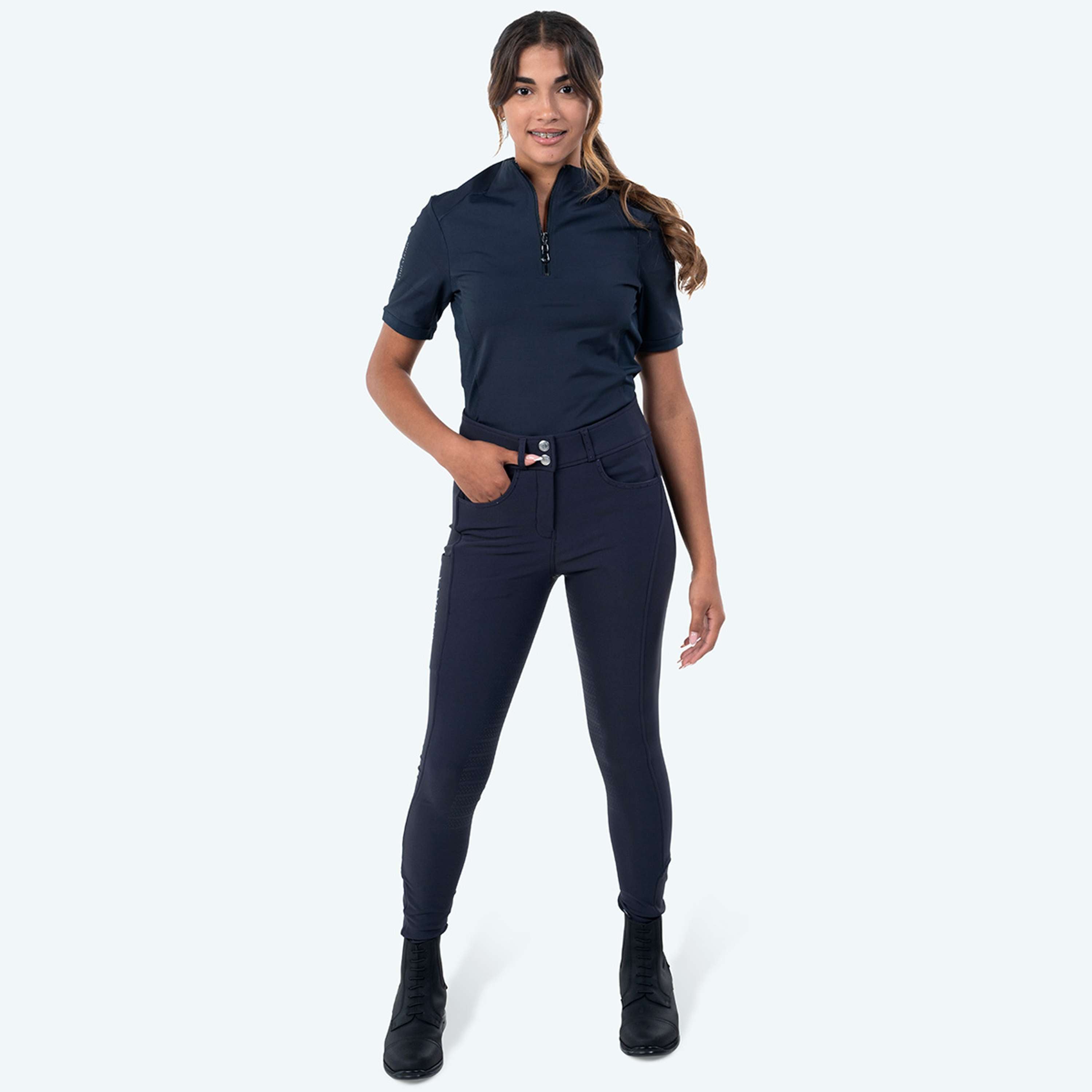 Elvera Equestrian T-shirt Randonnée EEVexa Courte Manche Marin