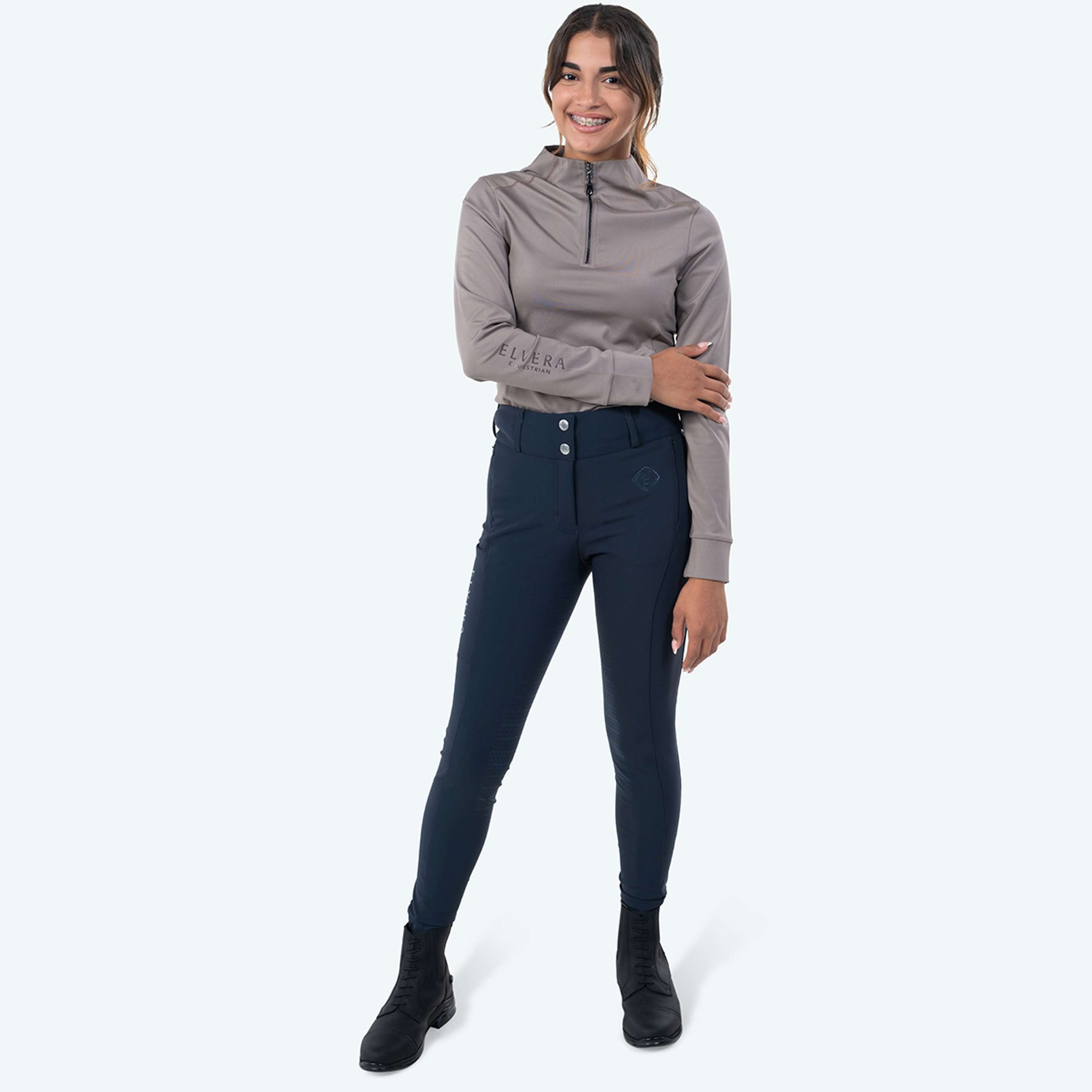 Elvera Equestrian T-shirt Randonnée EEMexa Longue Manche Walnuss
