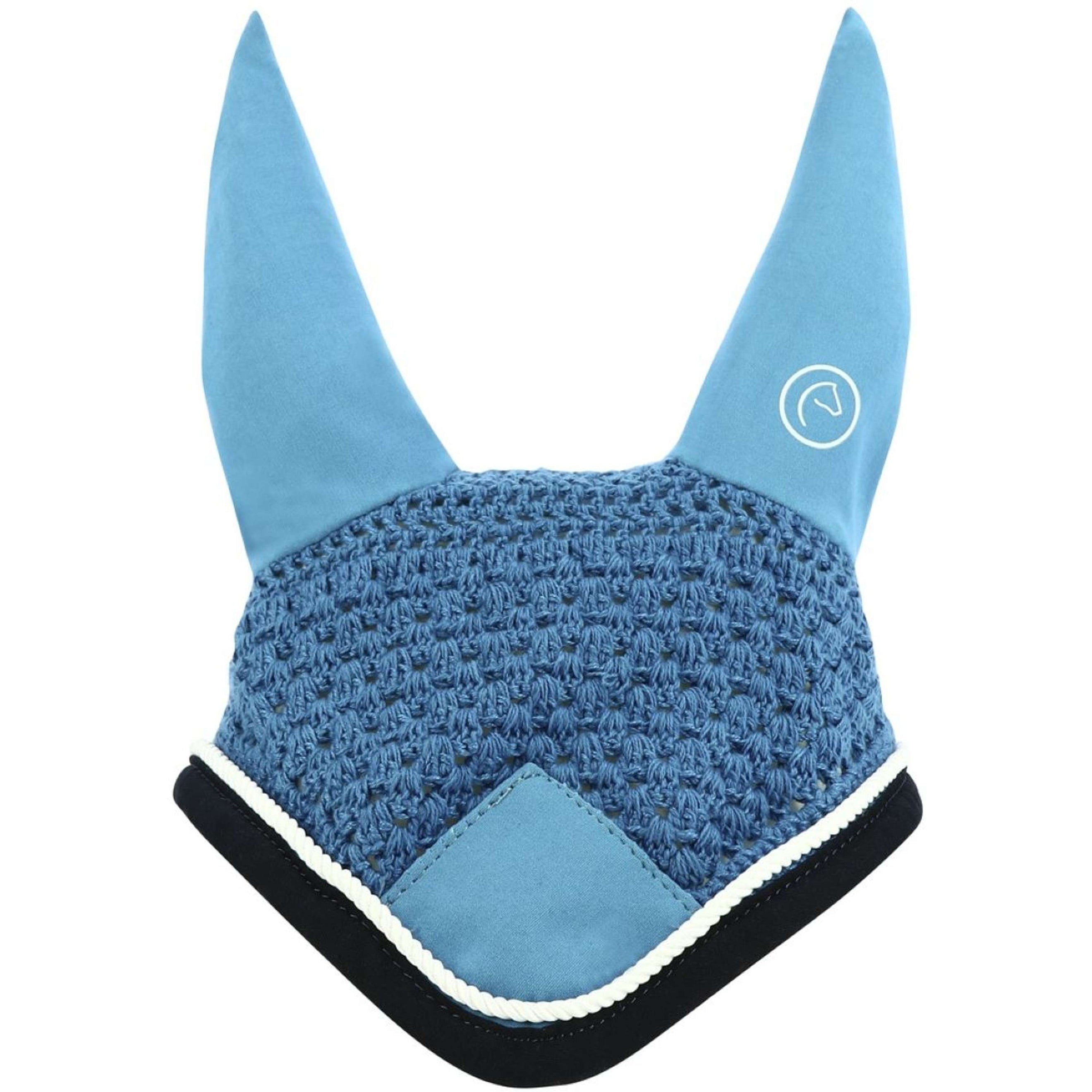 EQUITHÈME Bonnet Anti-Mouches Polyfun Bleu