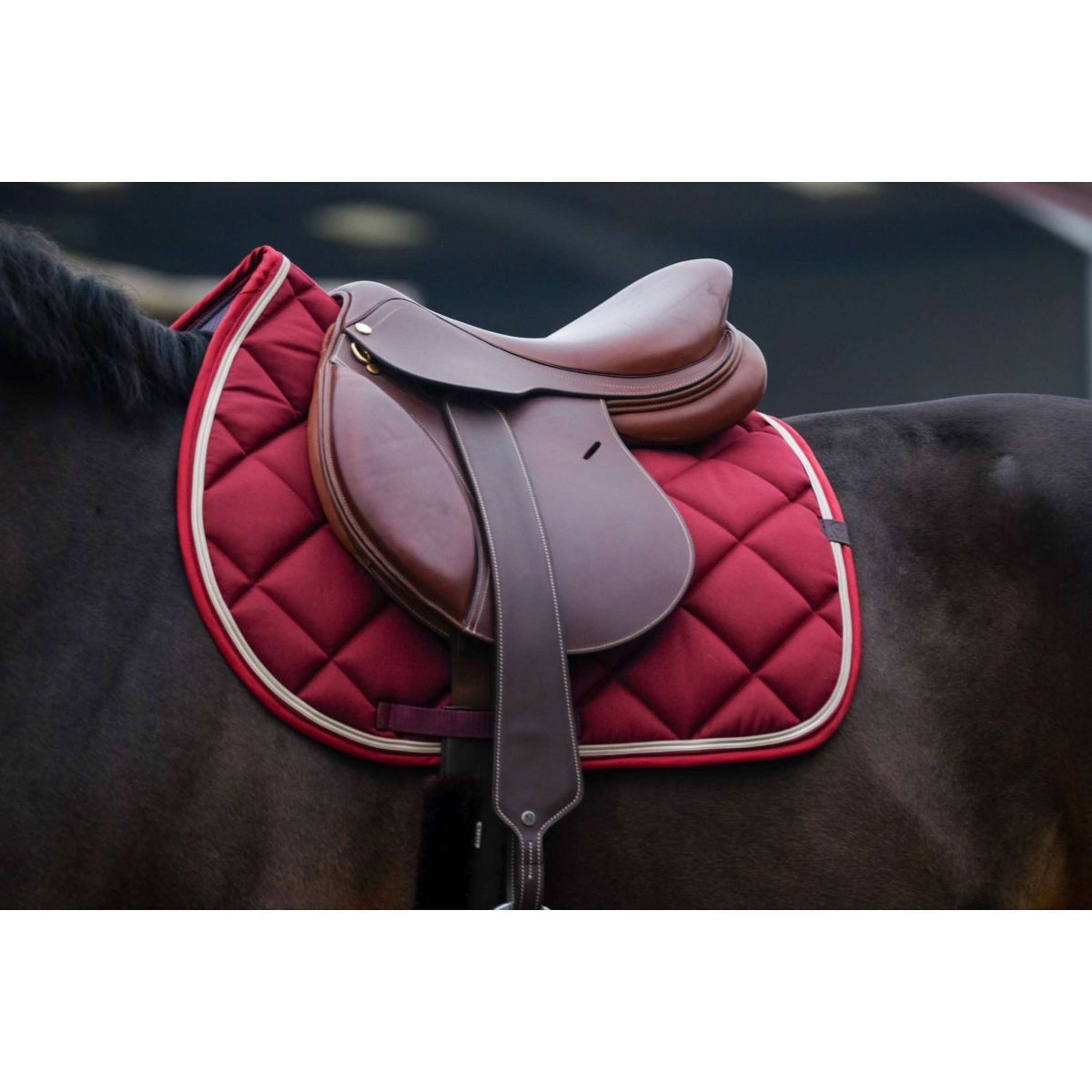 EQUITHÈME Tapis de Selle Classic de Saut Bordeaux EQUITHÈME Tapis de Selle Classic de Saut Bordeaux