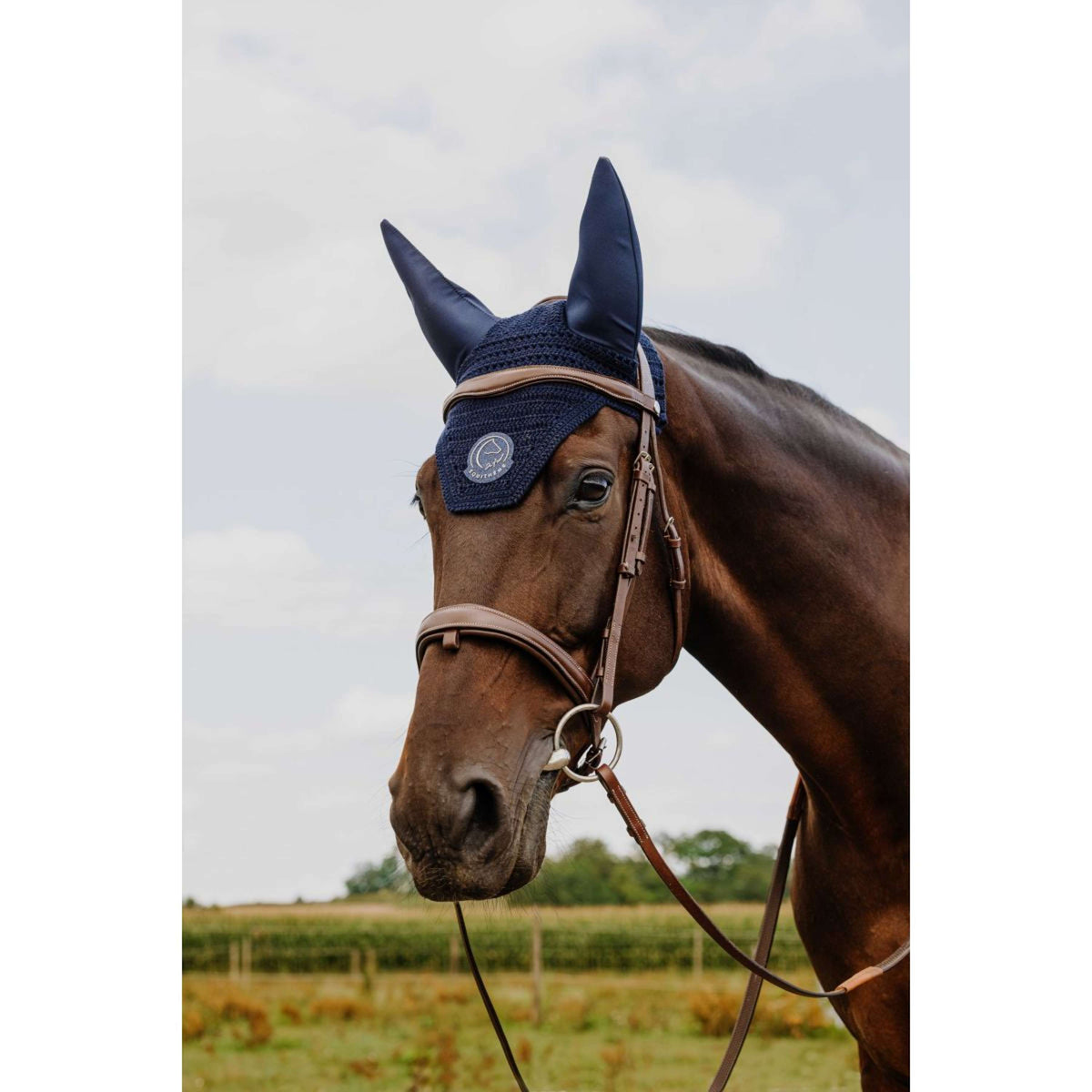 EQUITHÈME Bonnet Anti-Mouches Je Taime Competition Bleu