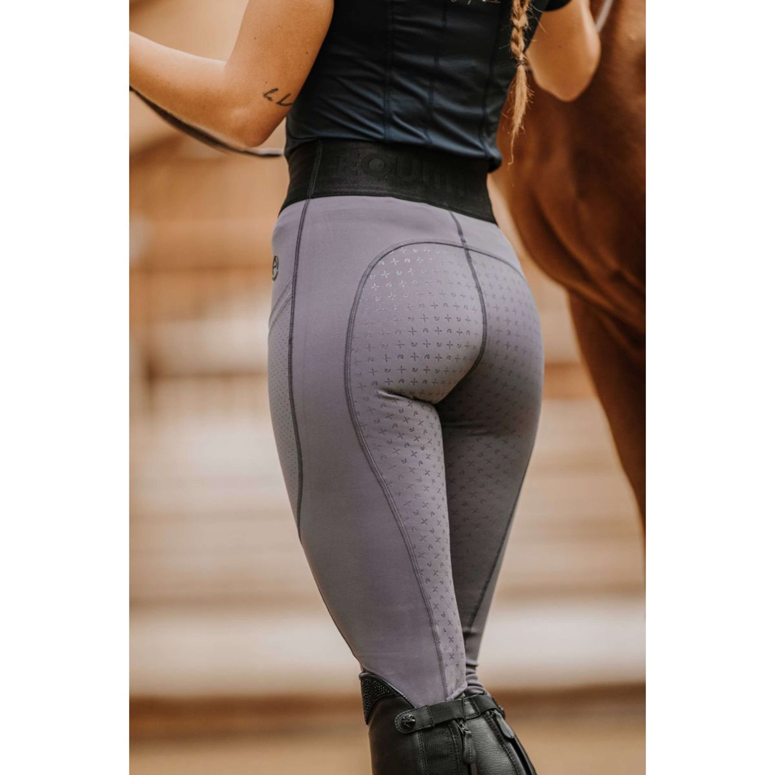 EQUITHÈME Legging d'Équitation Iris Full Grip Gris foncé EQUITHÈME Legging d'Équitation Iris Full Grip Gris foncé
