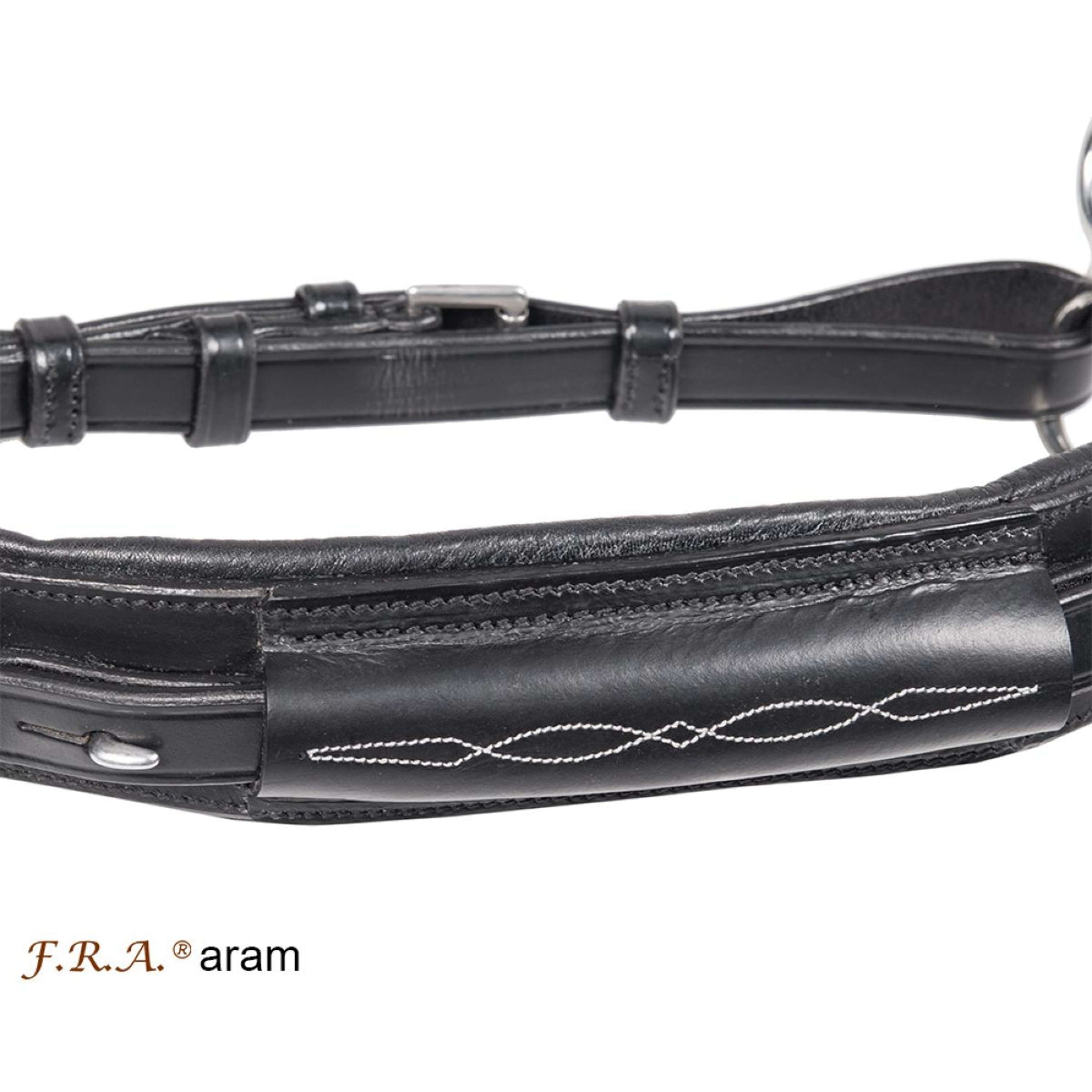 F.R.A. Hackamore Aram Cuir avec Branches Noir