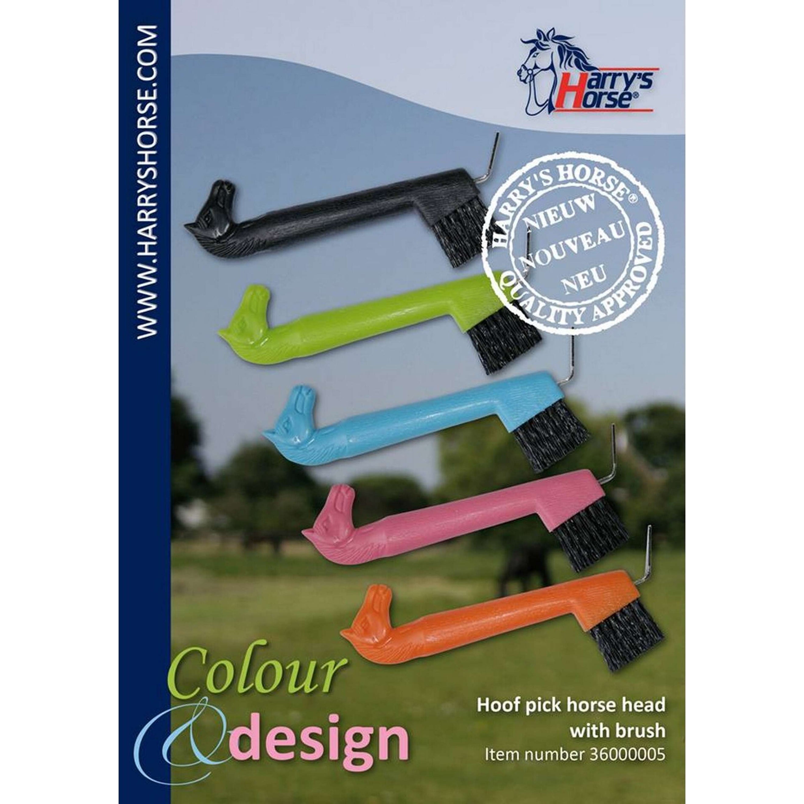 Harry's Horse Cure-Pied et Brosse à Sabots Tête de Cheval Bleu clair Harry's Horse Cure-Pied et Brosse à Sabots Tête de Cheval Bleu clair