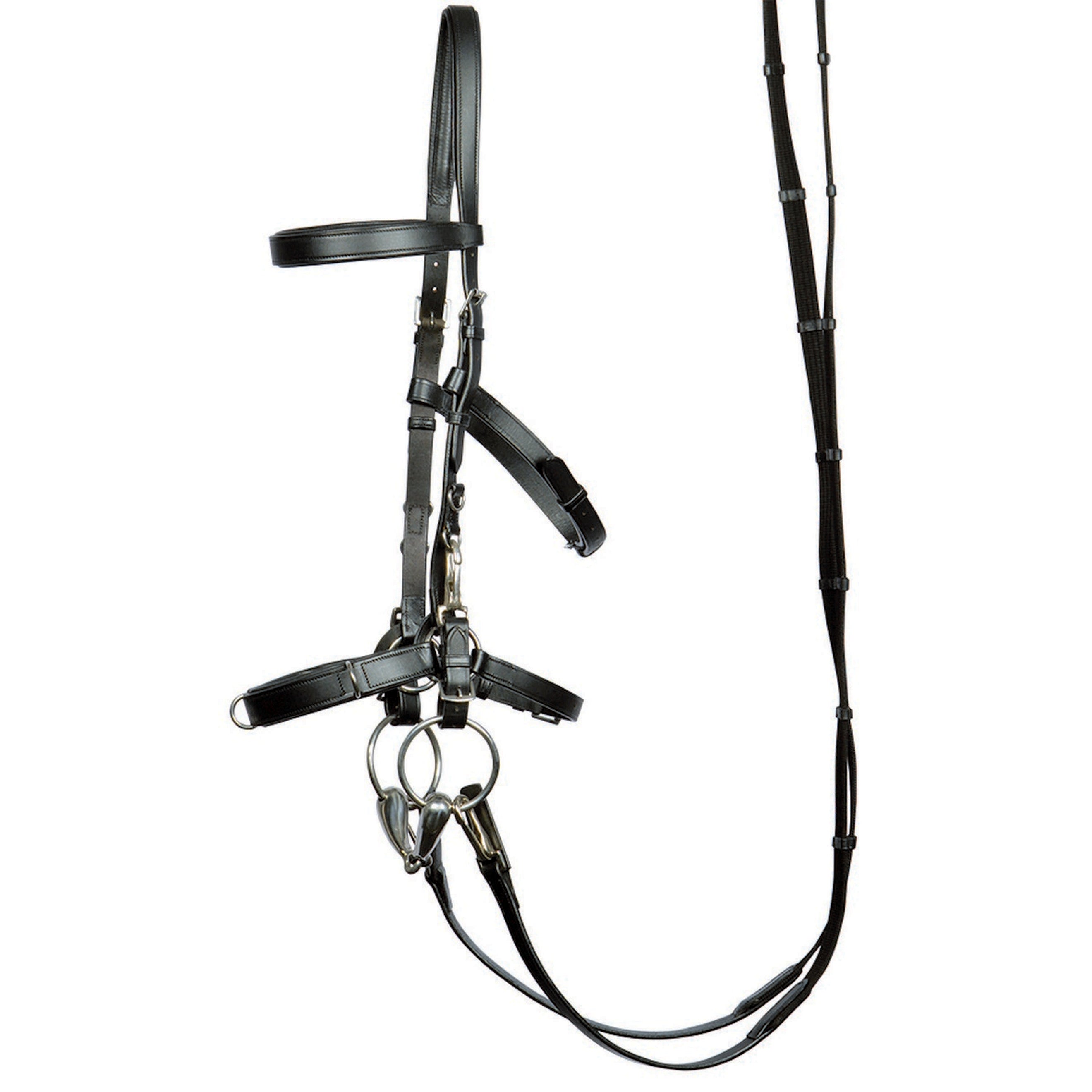 Harry's Horse Bridon Caveçon Cuir Noir