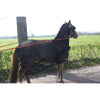 HB Couverture Anti-Mouches pour chevaux d'attelage avec Couvre-cou Noir