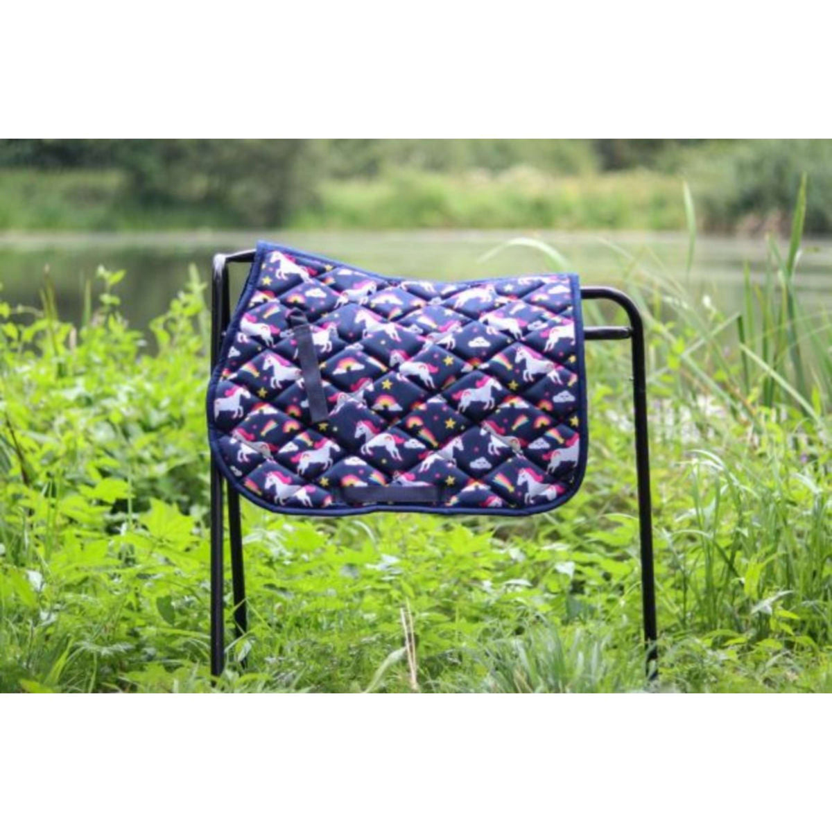 HB Tapis de Selle Unicorn Shetland Marin