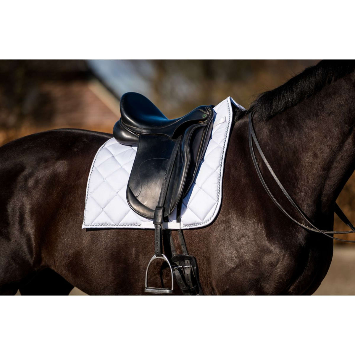 HB Tapis de Selle Crown Dressuur Blanc