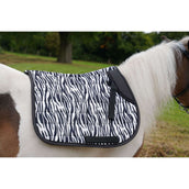 HB Tapis de Selle Zebra Polyvalent Noir/Blanc