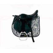 HB Tapis de Selle Zebra Polyvalent Noir/Blanc