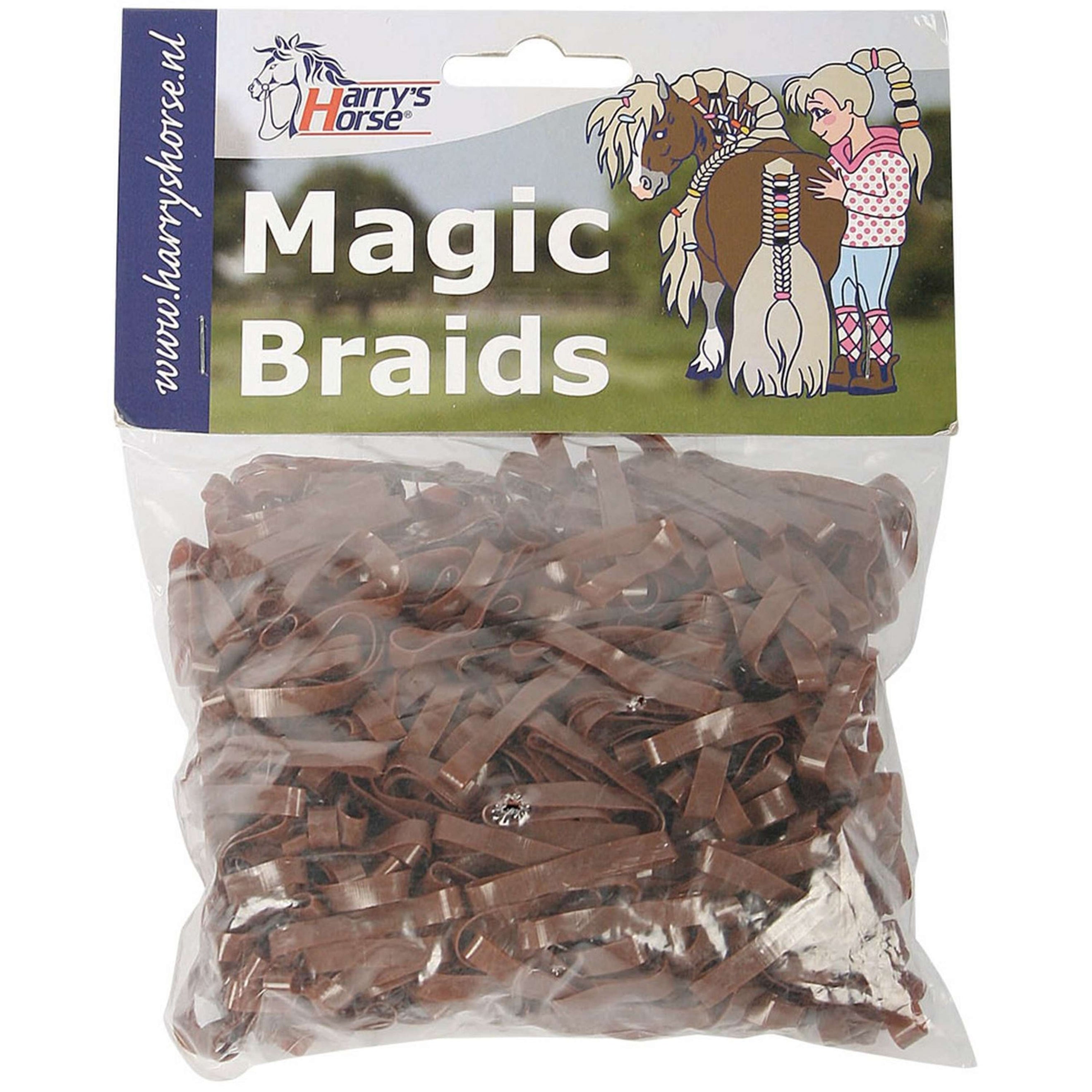 Harry's Horse Petits Élastiques Magic Braids Petite Poche Marron Harry's Horse Petits Élastiques Magic Braids Petite Poche Marron