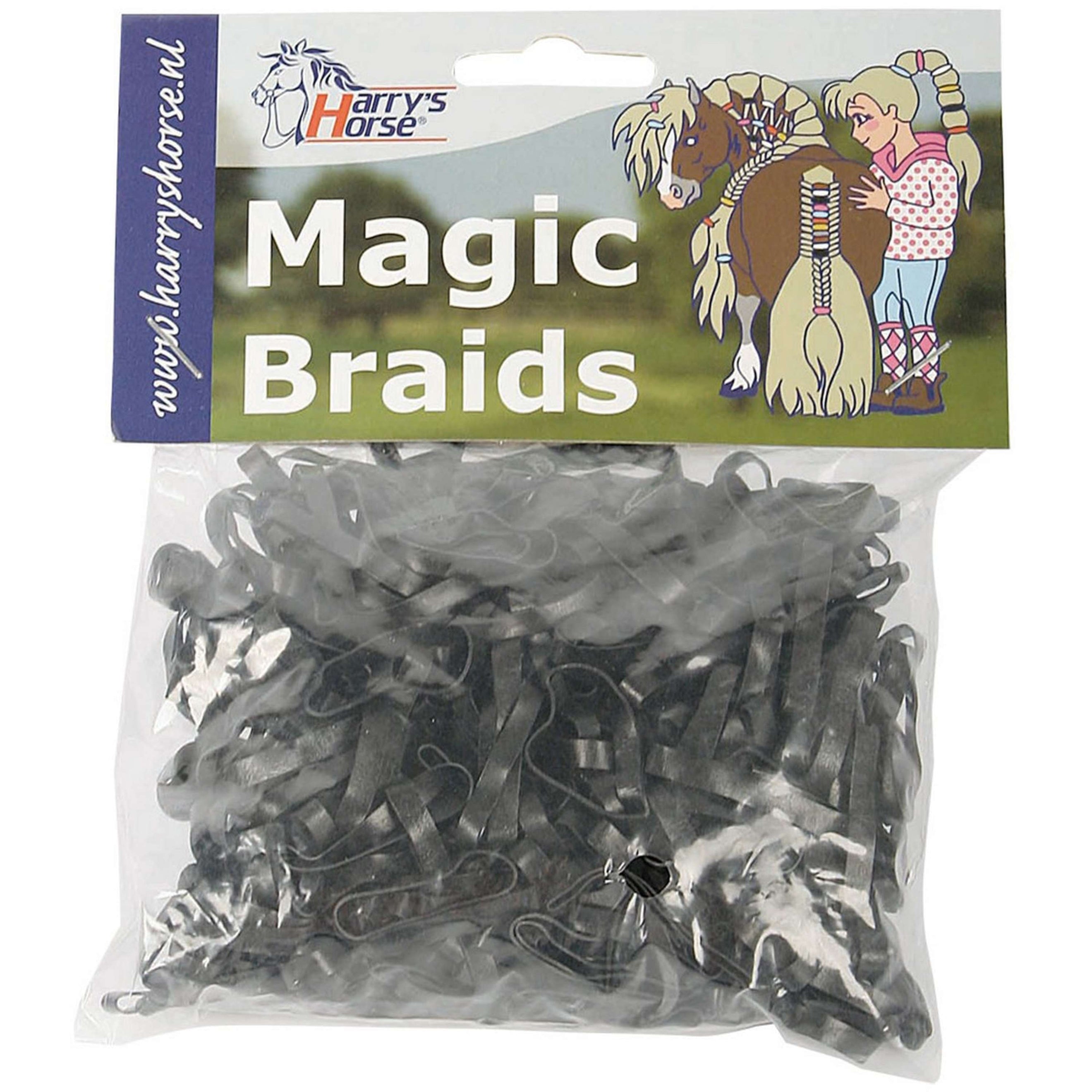 Harry's Horse Petits Élastiques Magic Braids Petite Poche Noir Harry's Horse Petits Élastiques Magic Braids Petite Poche Noir