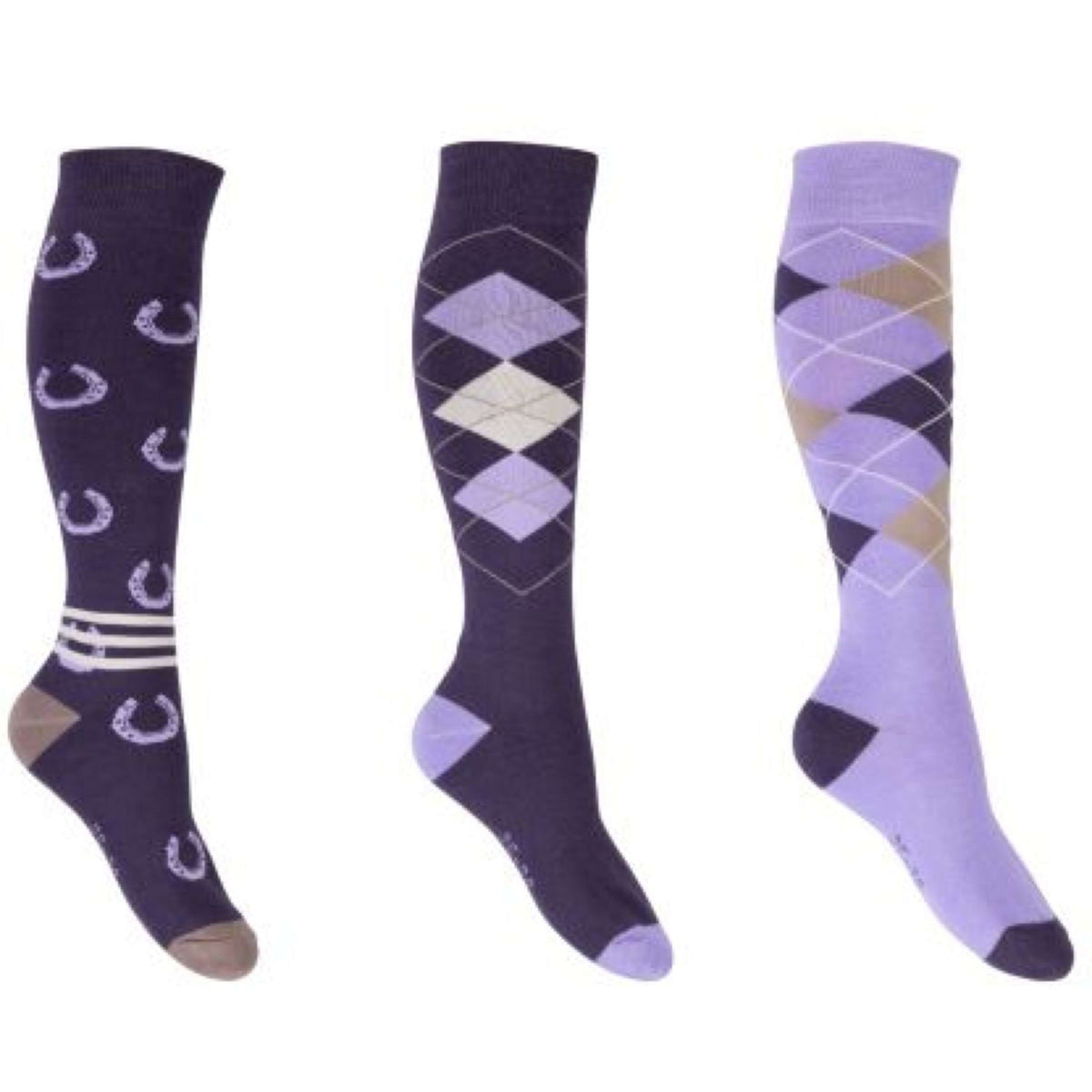 HKM Chaussettes d'Équitation Cardiff Jeu de 3